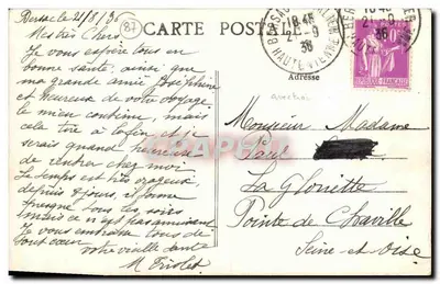 Bersac (Hte-Vienne) — Viaduto da Gartempe — Editor: Baille, Berthouges — Verso