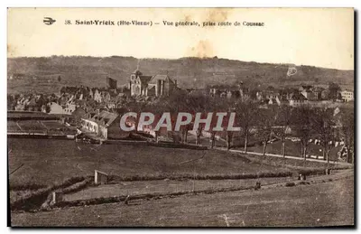 Saint-Yrieix (Haute-Vienne) — Vista geral, tomada pela estrada de Cussac