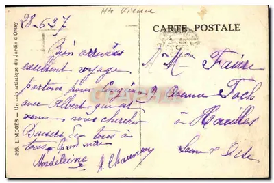 Limoges — Tuin d'Orsay — Uitgever FILM, n°296 — Achterkant