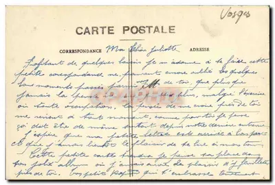 Kış Vosgelerinde — Gérardmer'de Kar Kullanımı — Ad. Weick, Saint-Dié, N° 8104 — Arka yüz