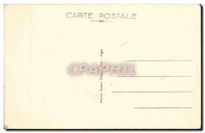 Bilhete postal antigo Argel Vista Geral Entrada do Porto — Verso