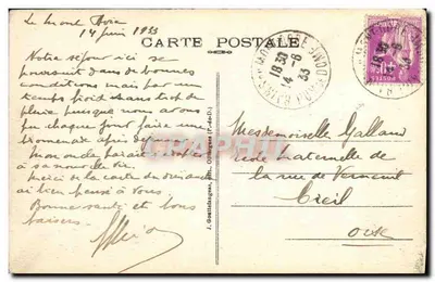 Dintorni del Mont Dore — Il Lago PAYIN — G.D'O. - 1454 — Verso
