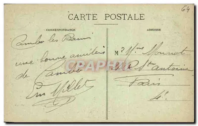 Biarritz - Le Rocher du Basta — Phototypie Marcon Borsay, Bordeaux — Verso