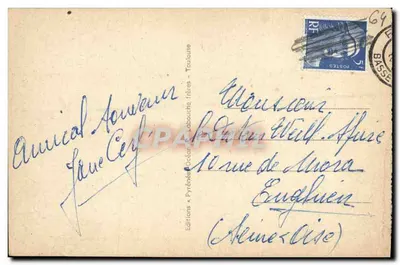 Les Basses-Pyrénées — Le Gave et les Pyrénées vus de la Place Royale — Pau, n° 680 a, éditeur Laboucha, frères - Toulouse — Reverso