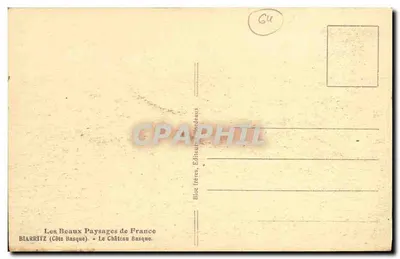 Biarritz (Côte Basque) — Il Castello Basco — Editore Frères Londeau — Verso