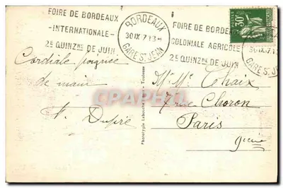 Biarritz — Plaża Côte des Basques — n°1238 — Rewers