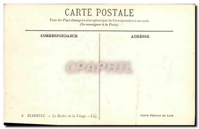 Biarritz — De Rocber de de Heilige Maagd — LL. — Achterkant
