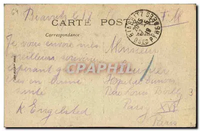 Biarritz — Efeito de Nuvens no Rond-Point do Rocher de la Vierge — I.L. n°224 — Verso