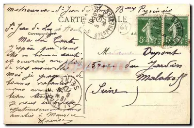 Saint-Jean-de-Luz — Alze-Errota pitoresca e a montanha da Rhune — J. S. — Verso