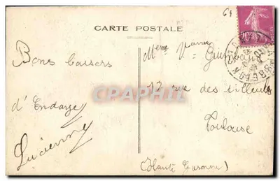 Hendaye (B.P.) — Die Klippen, gestrandetes Boot — Rückseite
