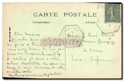 Hendaye — Embocadura da Bidassoa — LL — Verso