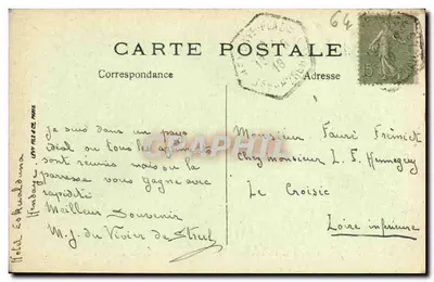 Hendaye — Widok na Bidassoa i Jaïzquibel — LL — Rewers