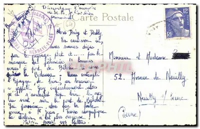 Vista de Béhobie — Espanha — Carta Postal — Verso