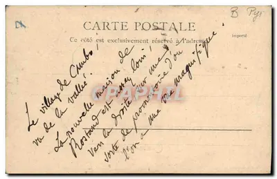 Cambo-les-Bains — widok wsi i nowego domu — R.&J.D. 10592gin — Rewers