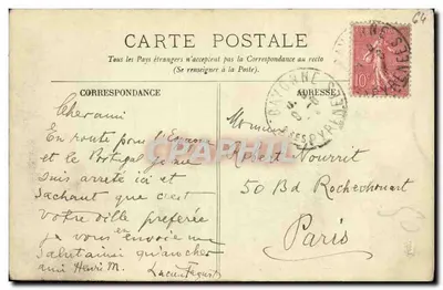 Bayonne — A junção dos rios Nive e Adour — LL. n°17 — Verso