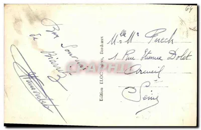 BIARRITZ — Promenade dans les Rochers du Phare — Édition ELOC, Bordeaux, n°64 — Verso