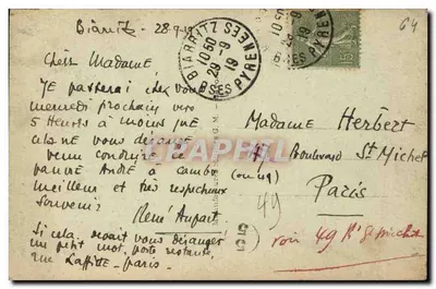 Biarritz — La Spiaggia e il Faro — Editore non identificato, n° 17 — Verso