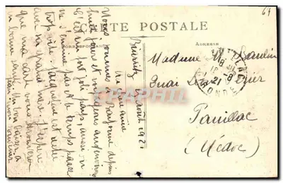 Biarritz - La Grande Plage y el Casino Municipal — editor L. Ing, n°44 — Reverso