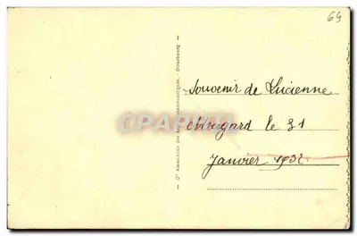 Biarritz - De Basque Kasteel gezien door de Tamaris — uitgever 'A. Absconces des Arts Plastiques' n°46 — Achterkant