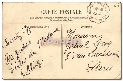 Biarritz - Côte d'Argent - Grote Zee aan de Kust van de Basques - BR - 966 — Achterkant