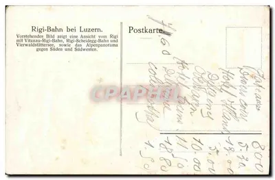 Vitznau-Rigi-Bahn — Panorama alpin — éditeur non identifié — Rewers