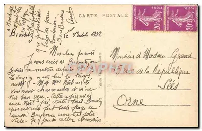 Biarritz - Le Rocher de la Vierge — Wydawnictwo GHV, n°14 — Rewers