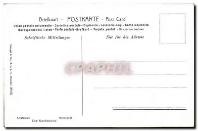 Amsterdam - Rembrandt - Stengel & Co., G.m.b.H., Dresden 20105 — Verso
