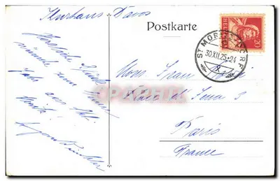 Suvretta-haus no inverno — St. Moritz — Verso