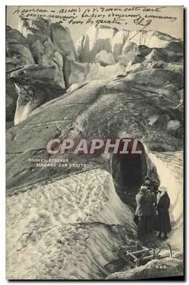 Entrada do glaciar do Reno — Gruta — Verlag E. Synnberg, Fot. Luzern, n° 688
