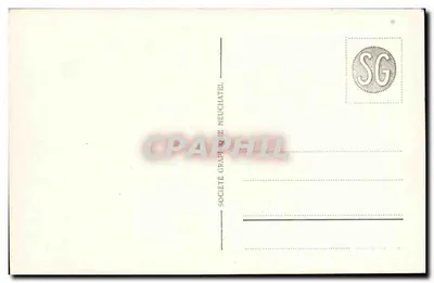 Zamek Châtelard — widok panoramiczny — Spółka Graficzna Neuchâtel, nr 5341 — Rewers