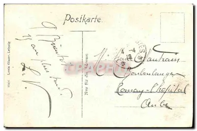 Neustadt a.d. Haardt — Terraço Dr. Welsch — Louis Glasser, Leipzig — Verso