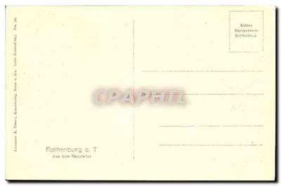 Rothenburg o.T. — Główny ołtarz — Wydawnictwo A. Peters, seria nr 56 — Rewers