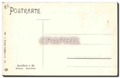 Wnętrze Rathausu w Frankfurtu nad Menem — wydawca L. Eilment, nr 139 — Rewers