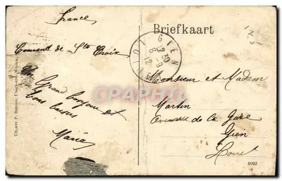 Stara pocztówka Zamek Neuburg Gulpen — Rewers
