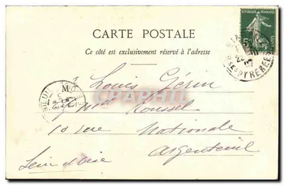 Biarritz — Een golf onder het gebouw van de Côte des Braques — Achterkant