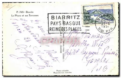 Molo i jego tarasy — Biarritz — L. Lavielle, P. 748 — Rewers