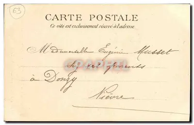 Saint-Amand-Tallende — Il Castello — Ve Durand e Cie, editori, Clermont-Ferrand — Verso