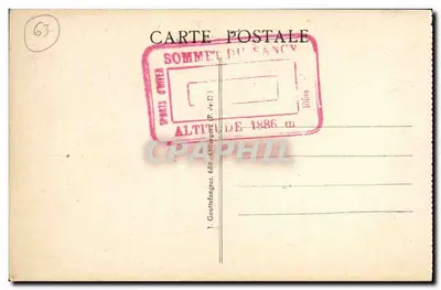 Auvergne — Szczyt Sancy (1886 m. n.p.m.) — Tablica informacyjna — Rewers