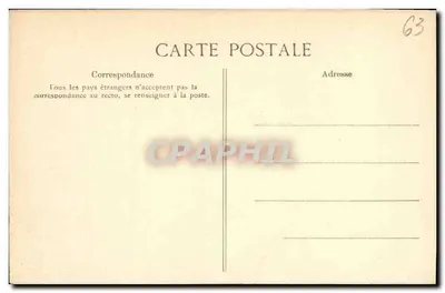 Zamek Tournoël — piękny krajobraz Auvergne — seria 400 — Rewers