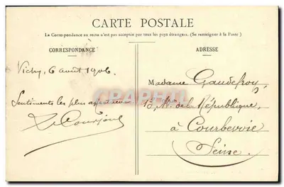Auvergne - Le Pic de Sancy — G. Delaunay, editor, Clermont-Ferrand, n° 109 bis — Verso