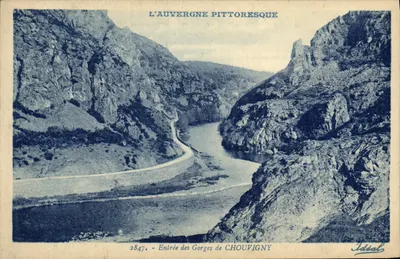Entrada das Gorges de Chouvigny — A Auvergne pittoresca — Idéal, n° 2847