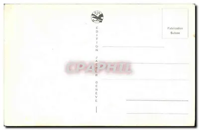 Genebra. A Baía e o Monte Branco — edição Jägeler, n° 6003 — Verso