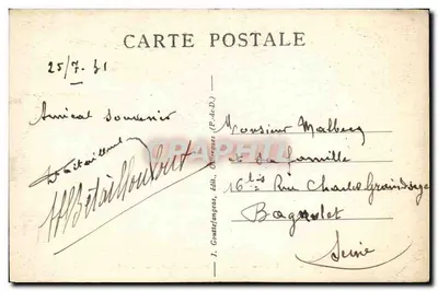 Le PUY-de-DÔME — szczyt na 1465 m — wydawca J. Gastefangeas, n° 538 — Rewers