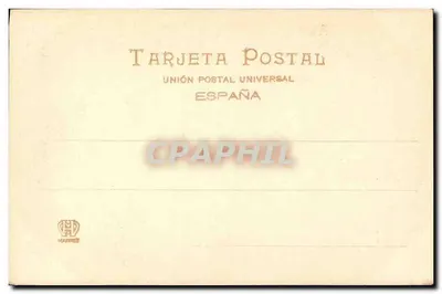 Moïsès sauvé des eaux du Nil — reproduction d'une œuvre de GENTILESCHI — éditée par Hauser y Mendel, Madrid, 1885 — Verso