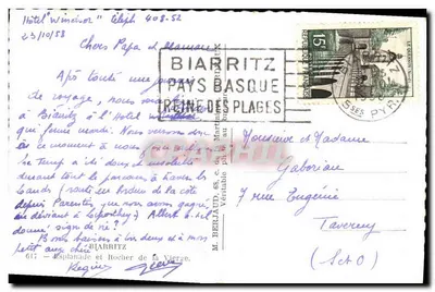 Widok Biarritz — Skalista Pani Maryja — Tito — Rewers