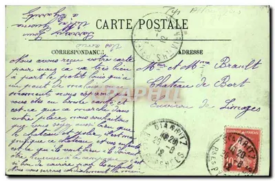 Biarritz — O Rocher da Virgem e a Ponte — LL. n°10 — Verso