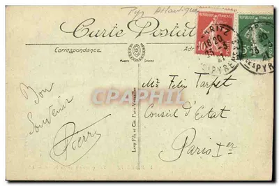 Biarritz — Vue générale de la Plage — LL — Verso