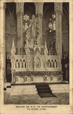 Igreja de Nossa Senhora de Montligéon — O altar-mor — Editor De Gervel, n° não visível