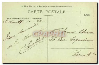 Juvigny-sous-Andaine (Orne) — La Plaza y el Monumento — P. Levasseur, Fot. - Editor, Flers — Reverso