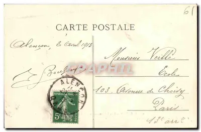 Alençon — Les Promenades - Le Kiosque et le Bassin — Edición P. G. — Reverso
